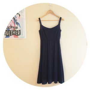 Cobalt District Navy A-Line Midi Dress (NWOT)